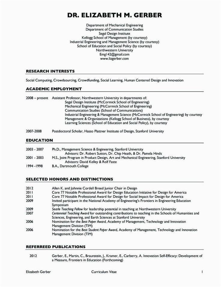 Sample Resume for assistant Professor In Engineering College for Experienced Mechanical Engineer Resume Sample Elegant assistant Professor