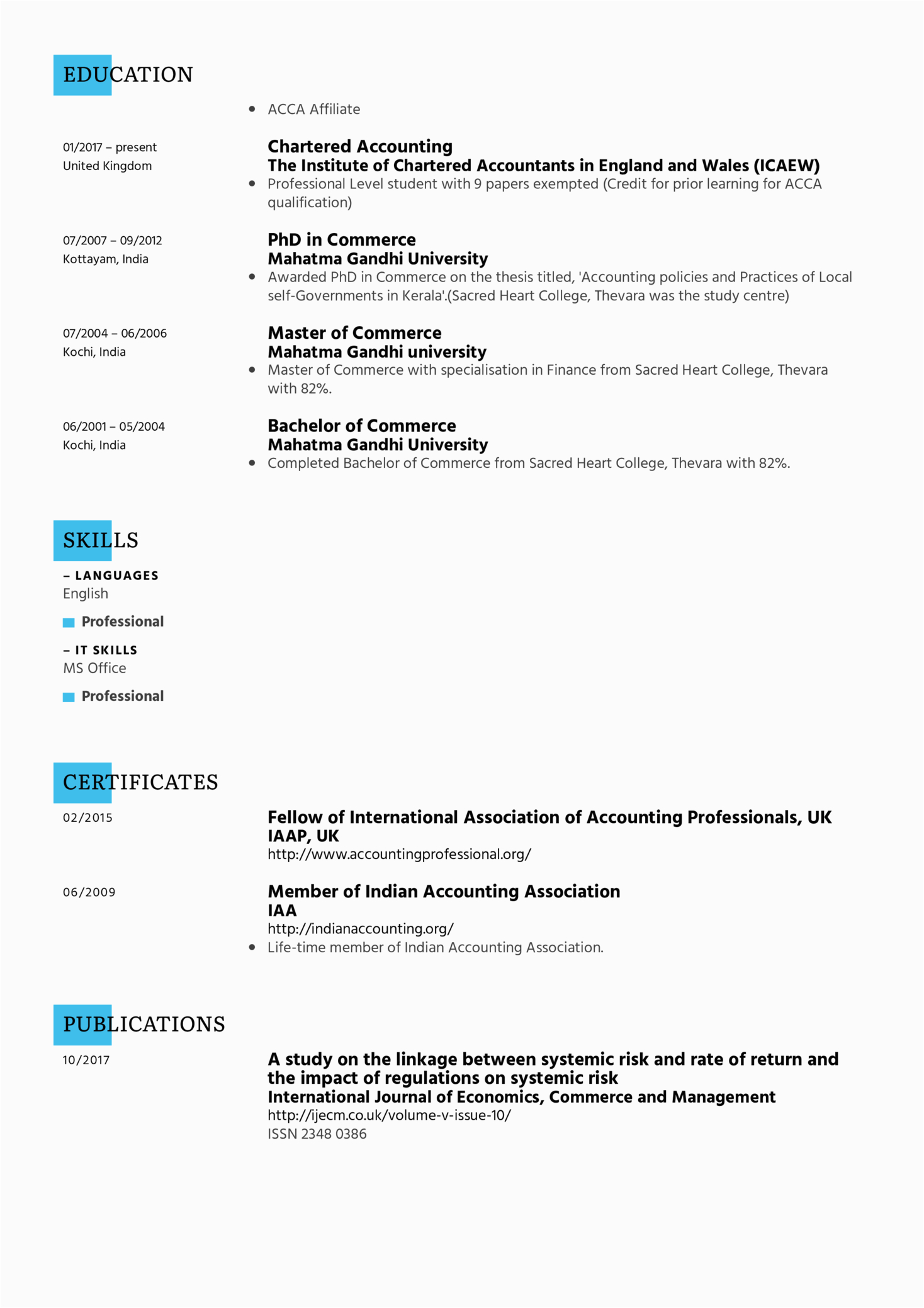 Sample Resume for assistant Professor In India assistant Professor Resume Sample