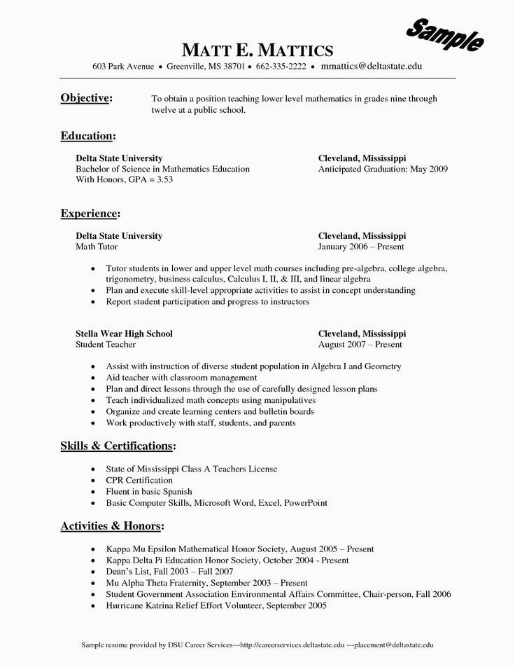Sample Resume for assistant Professor In Mathematics Cover Letter for assistant Professor In Mathematics Cover Letters