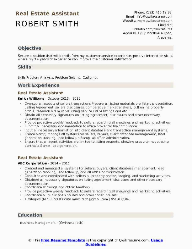 Sample Resume for assistant Property Manager Core Qualifications Real Estate assistant Resume Samples