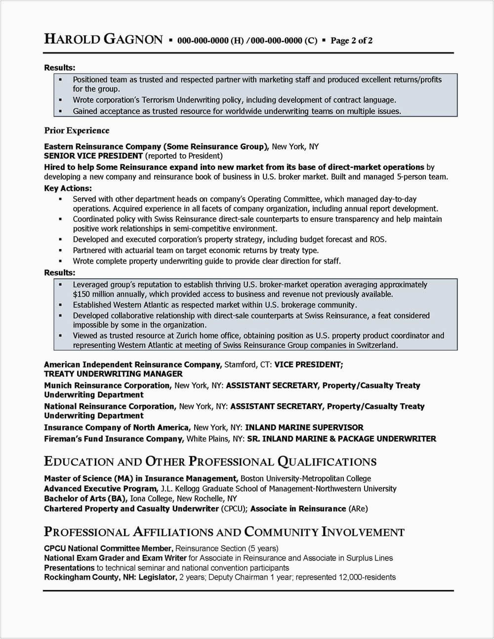 Sample Resume for Board Of Directors Positions Board Of Directors Resume Example