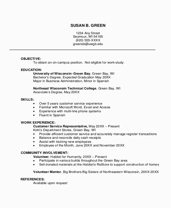 Sample Resume for College Applying Ms In Us Free 9 Sample Resume Templates In Pdf Ms Word
