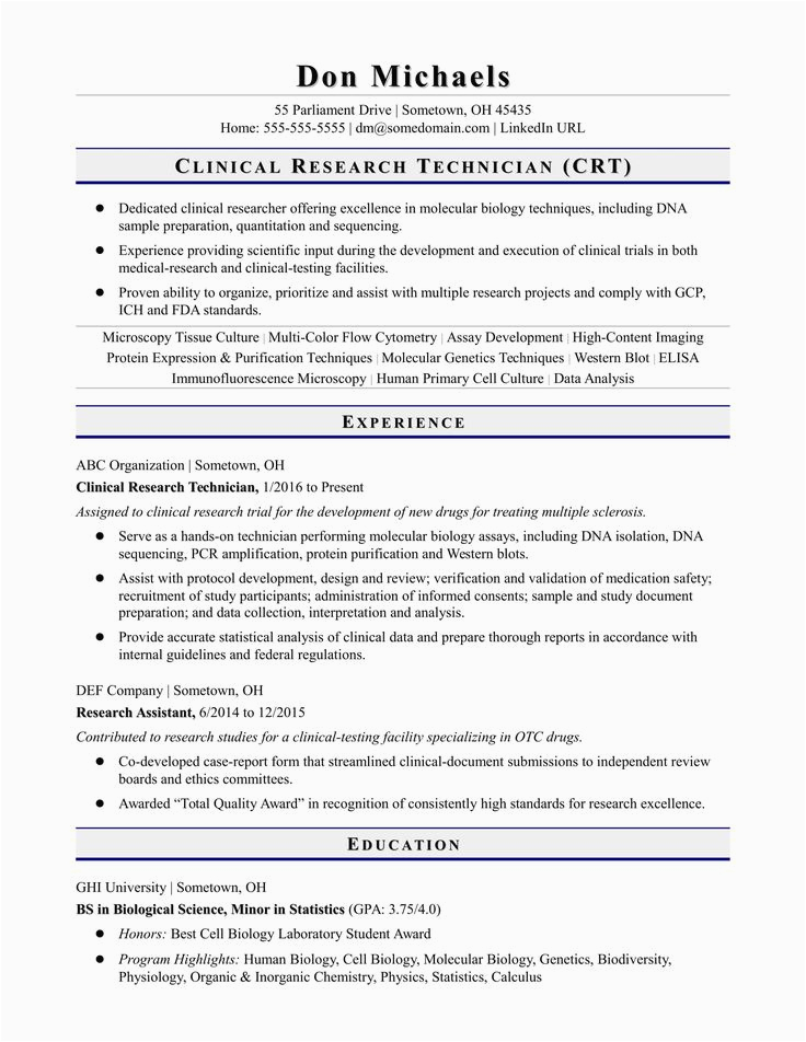 Sample Resume for College Biology Teaching Position Biology Student Resume Check More at