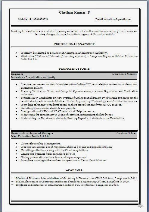 Sample Resume for Engineer with Mba Engineer with Mba Resume