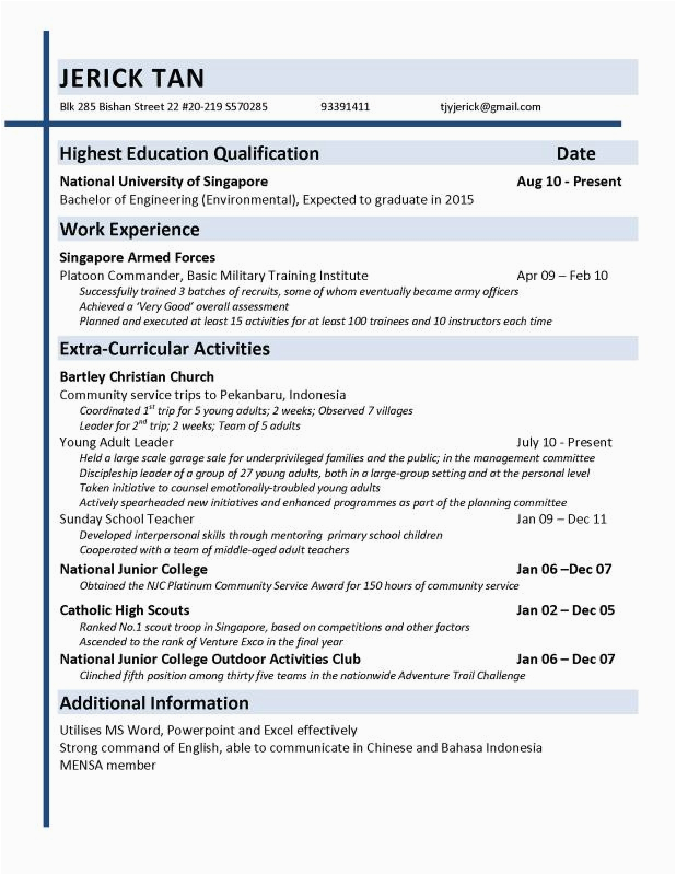 Sample Resume for Fresh Graduate Career Objective Objective In Resume for Fresh Graduate