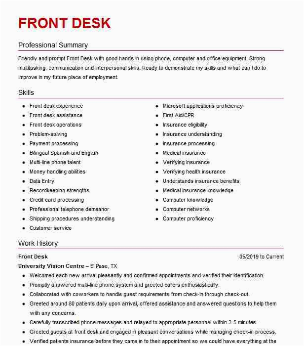 Sample Resume for Gym Front Desk Front Desk Resume Example Planet Fitness San Jose
