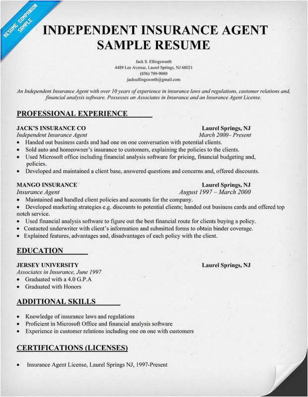 Sample Resume for Insurance Agent assistant Resume Samples and How to Write A Resume