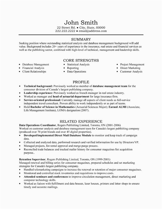 Sample Resume for Insurance Operations Executive top Insurance Resume Templates & Samples