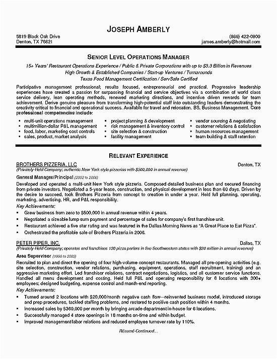 Sample Resume for Insurance Operations Manager Sample Resume for Insurance Operations Manager Best Resume Examples