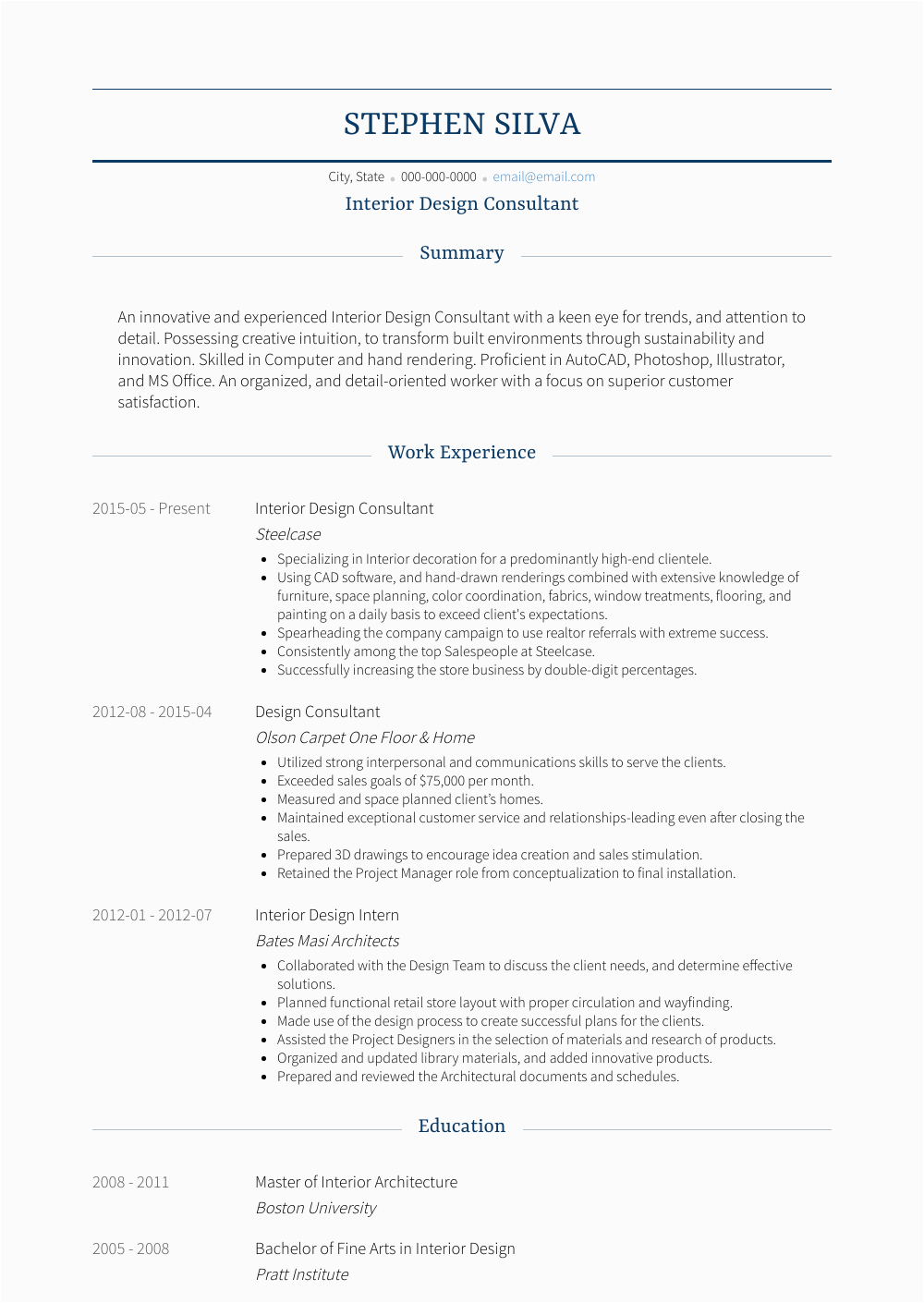Sample Resume for Interior Design Consultant Design Consultant Resume Samples 1 Resource for Templates & Skills