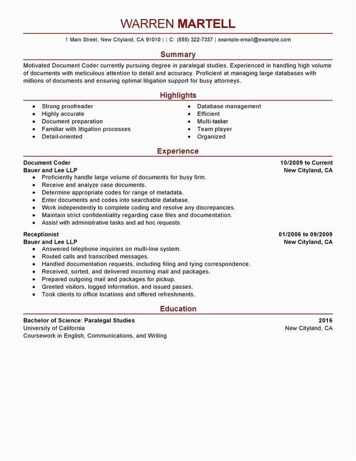 Sample Resume for Medical Coder with Experience Medical Coder Resume Examples Lovely 4 5 Billing Specialist Resume