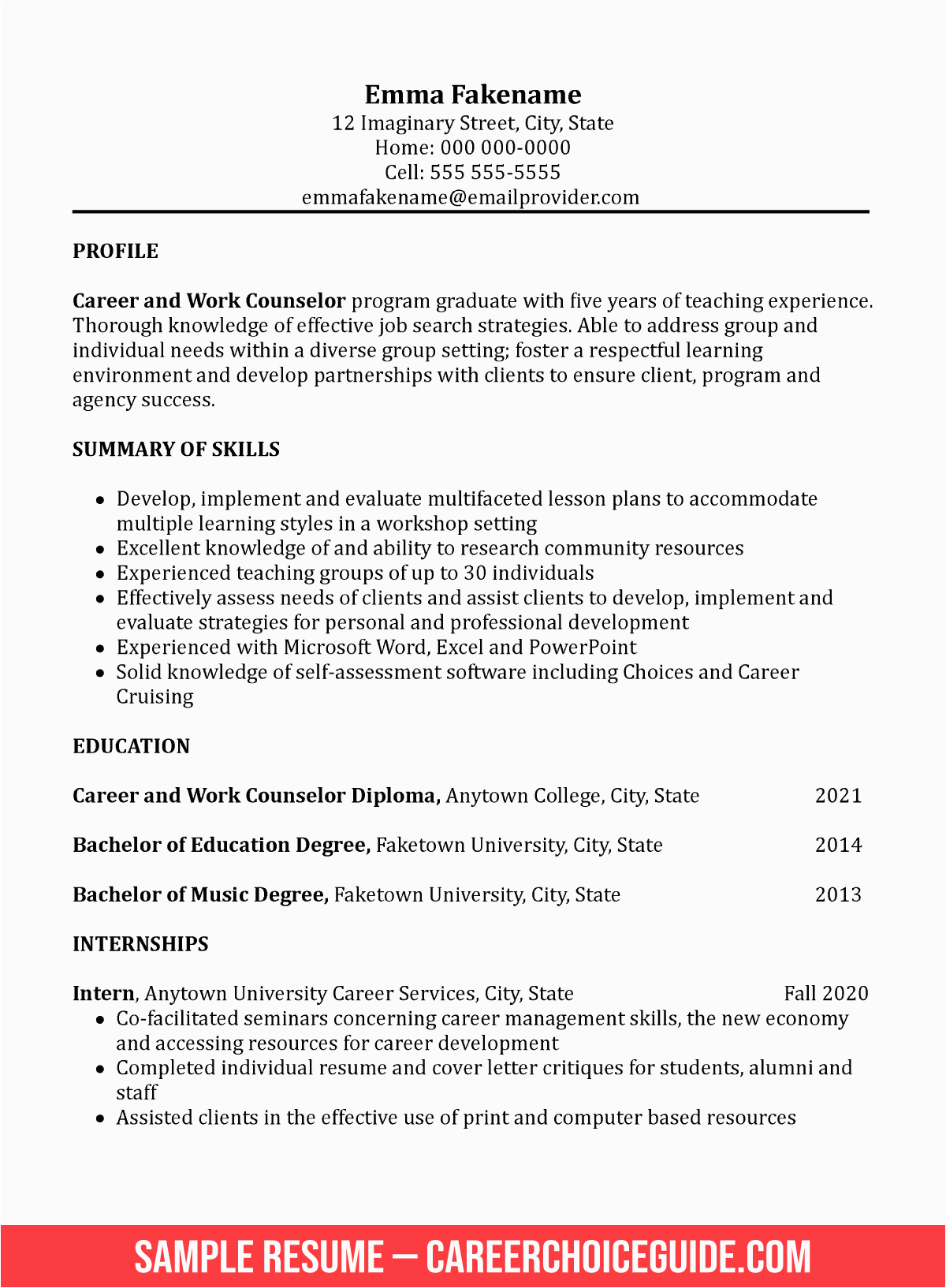 Sample Resume for New Job Seekers Job Application Work Experience Job Seeker Resume Sample
