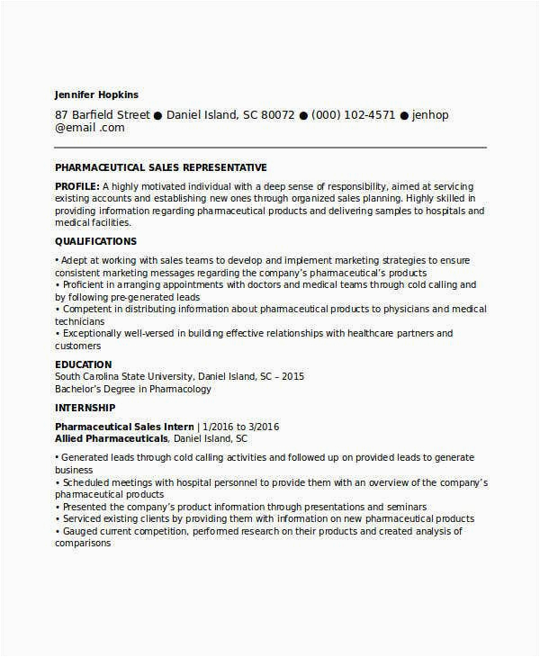 Sample Resume for Pharmaceutical Sales Entry Level 18 Professional Sales Resume Templates Pdf Doc