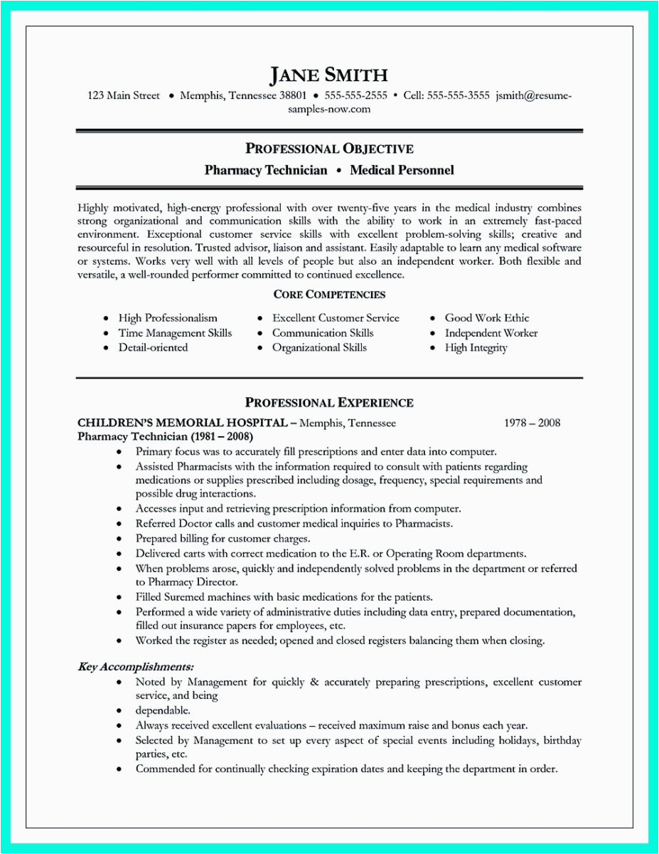 Sample Resume for Pharmacy Technician Objective What Objectives to Mention In Certified Pharmacy Technician Resume