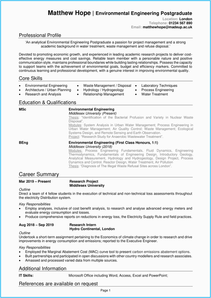 Sample Resume for Phd Application Ic Design Resume for University Application Sample