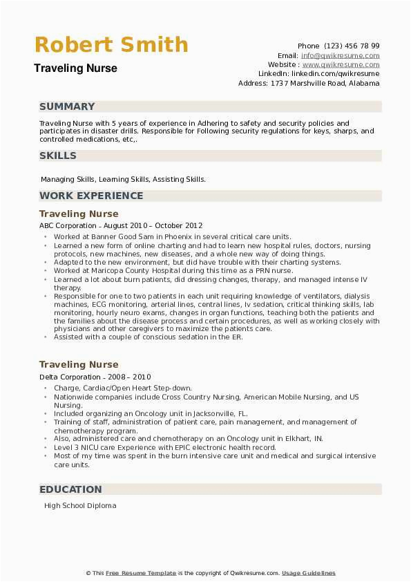 Sample Resume for Rn with 1 Year Experience Rn Sample Rn Resume 1 Year Experience Best Registered Nurse Resume