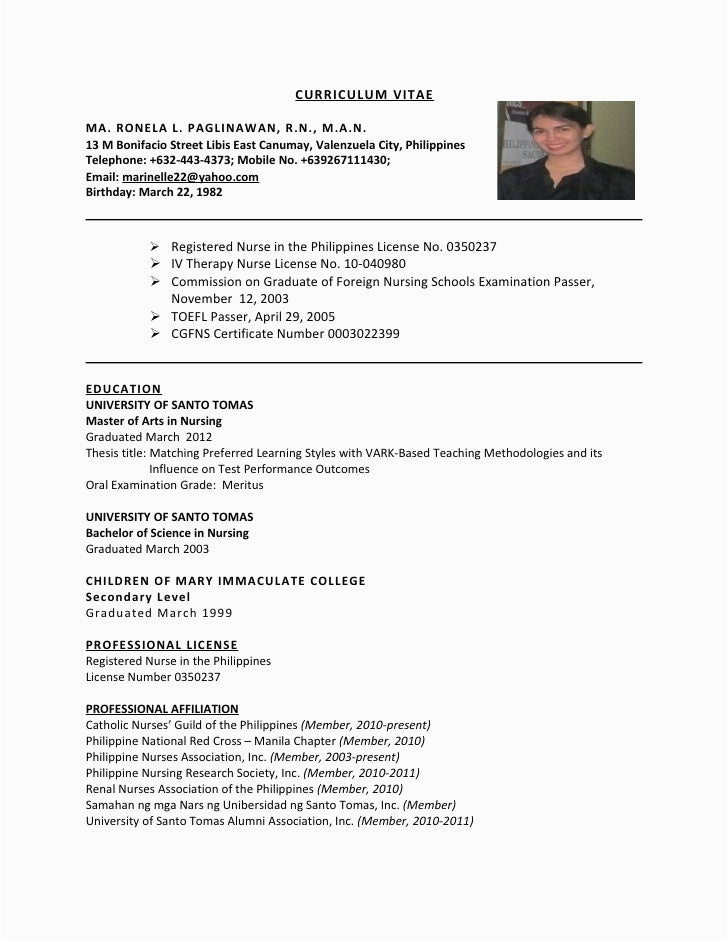 Sample Resume for Teachers without Experience In Philippines Curriculum Vitae Mrlpas Of April16 Nu