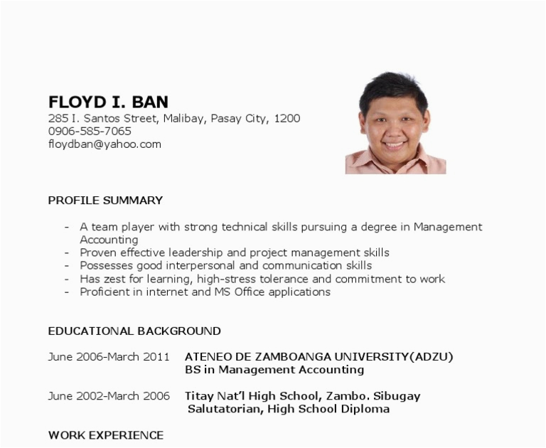 Sample Resume for Teachers without Experience In Philippines Resume for Teachers without Experience In the Philipines and the