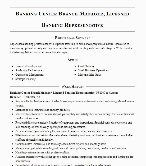 Sample Resume for Team Leader In Banking Branch Banking Team Leader Ii Resume Example Bb&t Oxford Alabama