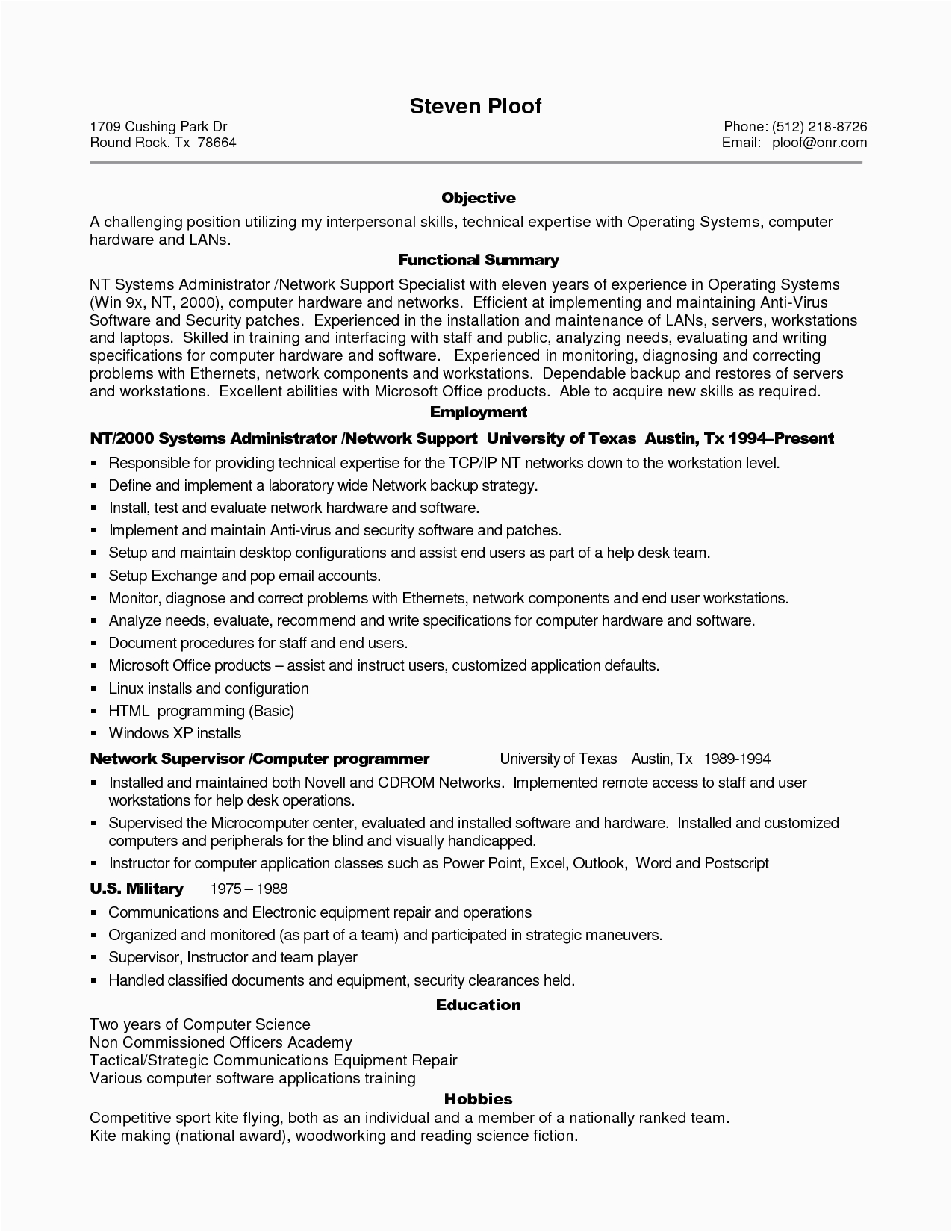 Sample Resume format for Experienced Professionals Sample Resume for Experienced It Professional