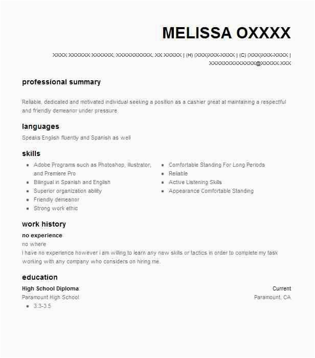 Sample Resume format for No Experience Eye Grabbing No Experience Resumes Samples Livecareer