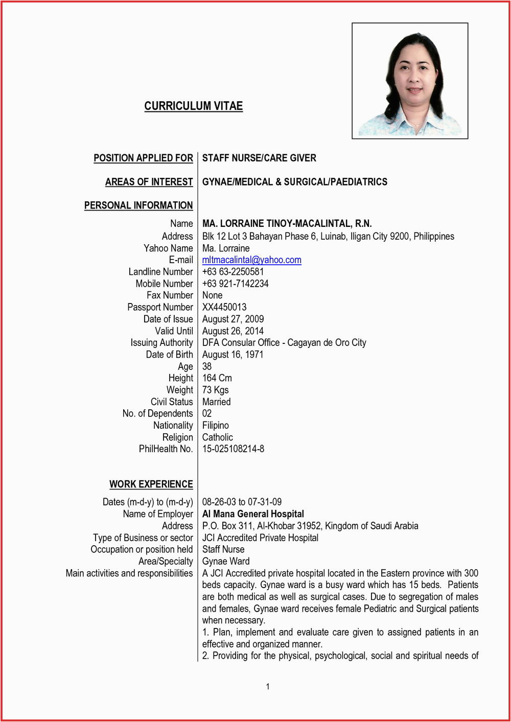 Sample Resume format for Nurses In India Resume format for Nurses In India