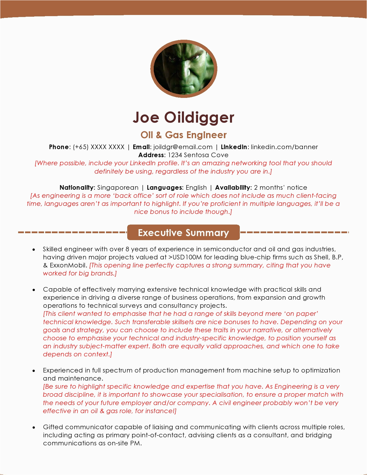 Sample Resume format for Oil and Gas Industry Oil and Gas Resume Sample & Template Resumewriter Sg