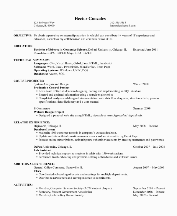 Sample Resume Objectives for Entry Level Free 10 Resume Objective Samples In Ms Word