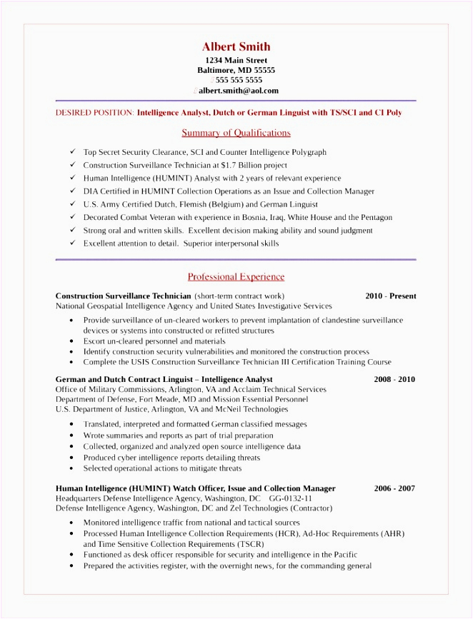 Sample Resume Of An Excel Analyst 6 Excellent Resume Templates Free Excel Templates