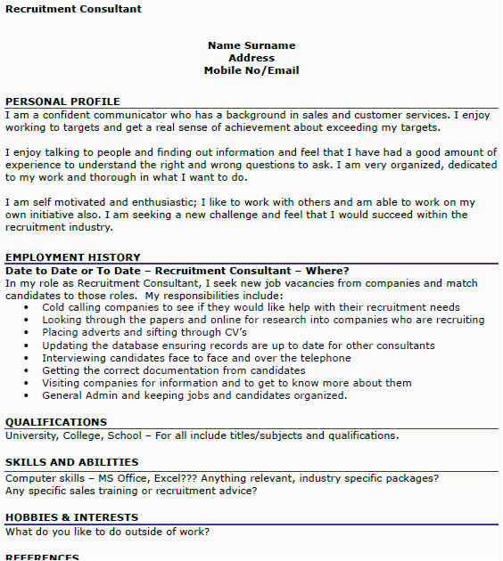 Sample Resume Personal assistant No Experience Cv Personal Profile Examples No Experience Facilities assistant Cv