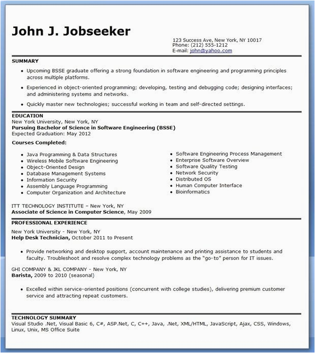 Sample Rntry Level Resume On Computer Engineerng Entry Level Puter Programmer Resume Best Entry Level software