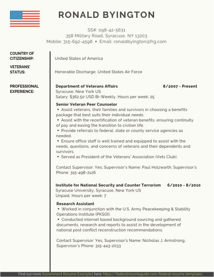 Samples for Resume for Faderal Jobs 10 Federal Resume Template In 2020