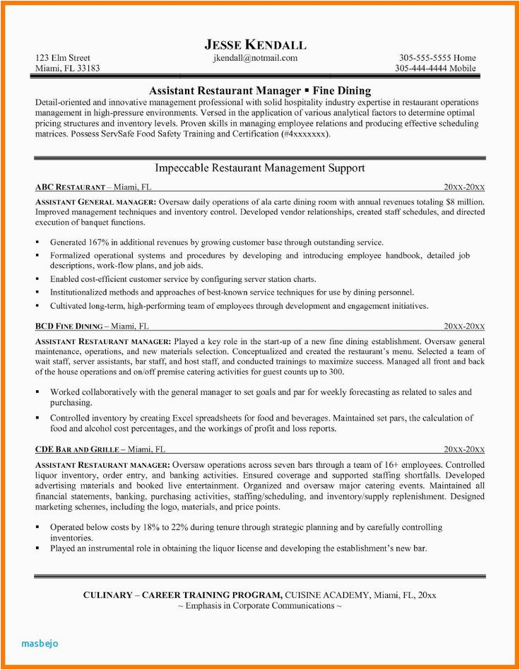 Samples Of A Combination Resume for Restaurant Management 2023 Restaurant Manager Resume Sample Restaurant Manager Resume Samples Pdf