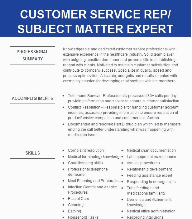 Sme Subject Matter Expert Resume Samples Customer Service Subject Matter Expert Sme Resume Example Pany