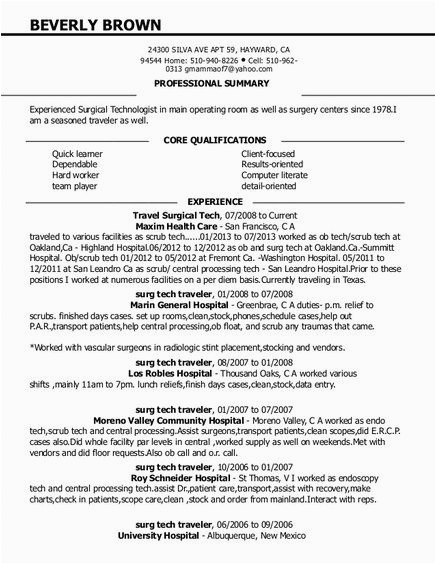 Surgical Tech Resume Sample No Experience Surgical Technologist Student Resumes topresume