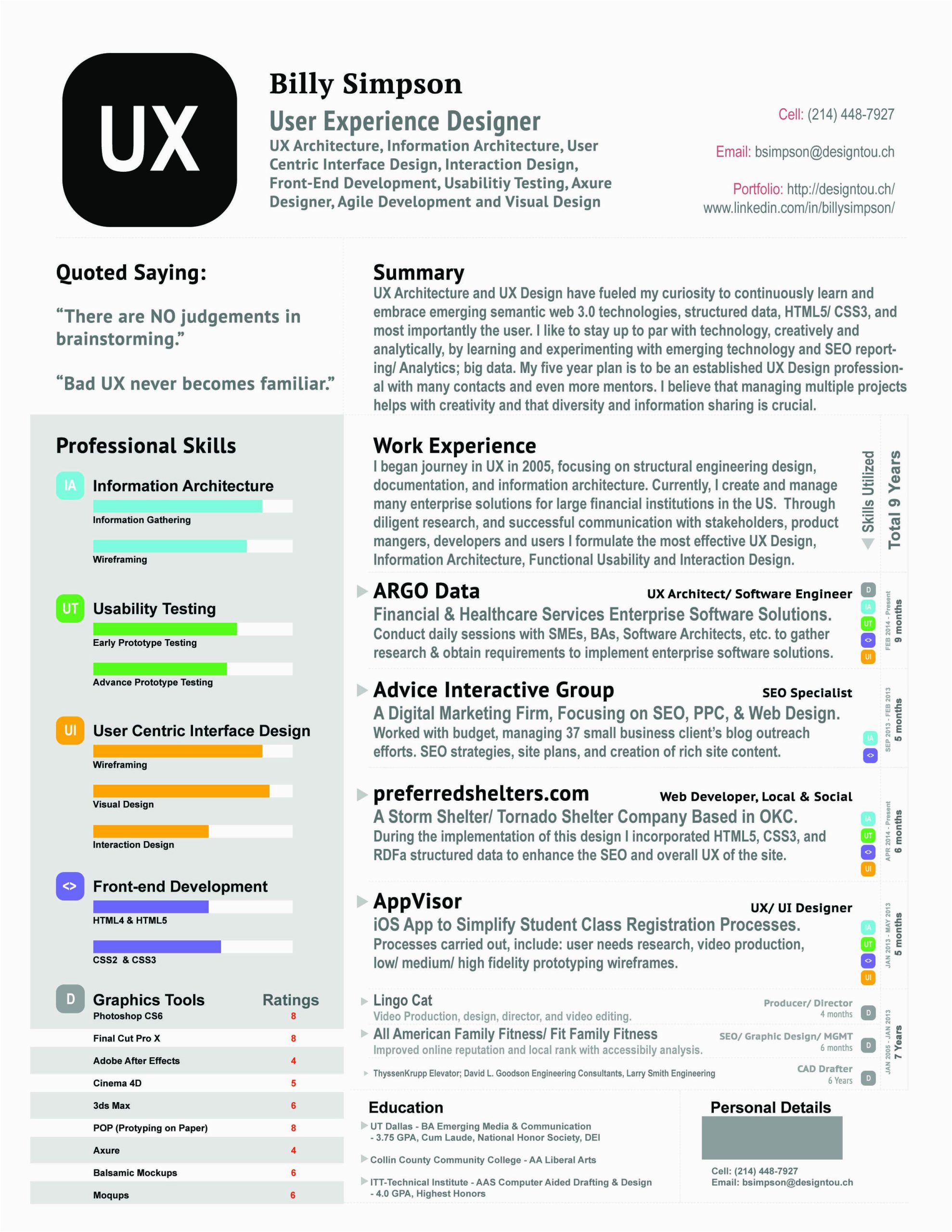 Ux Ui Design Designer Resume Samples Ux Designer 2550×3300