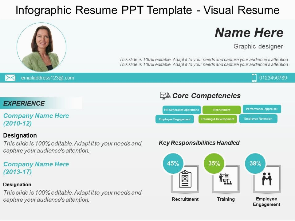 Visual Resume Powerpoint Templates Free Download Infographic Resume Ppt Template Visual Resume