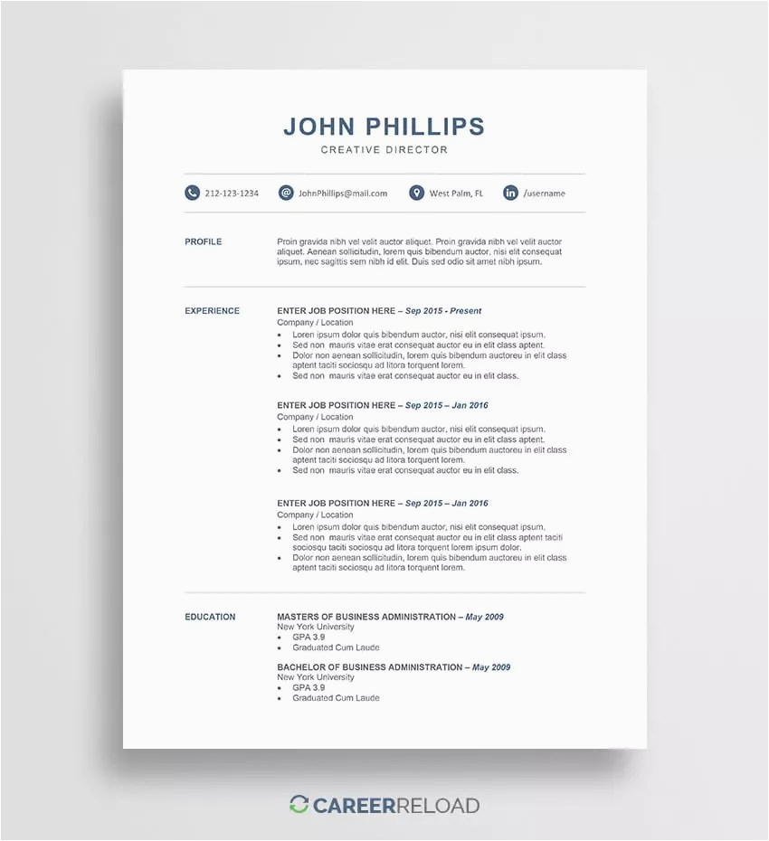 Ats Friendly Resume Template Free Download ats Friendly Resume Template Free 2019