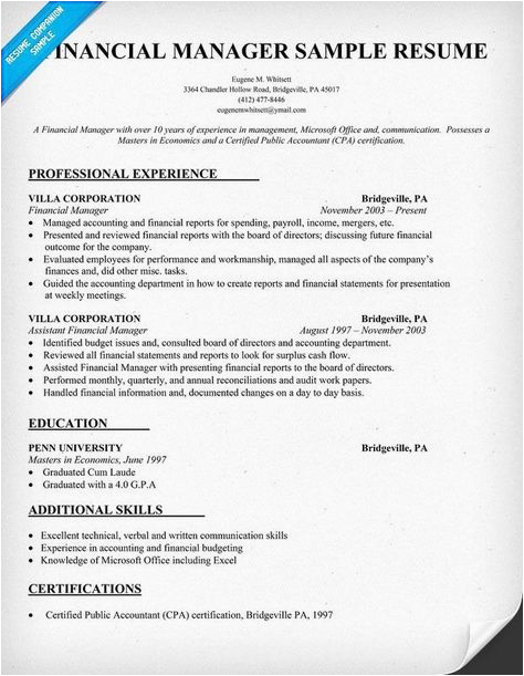 Automotive Financial Services Manager Resume Sample √ 20 Auto Finance Manager Resume In 2020