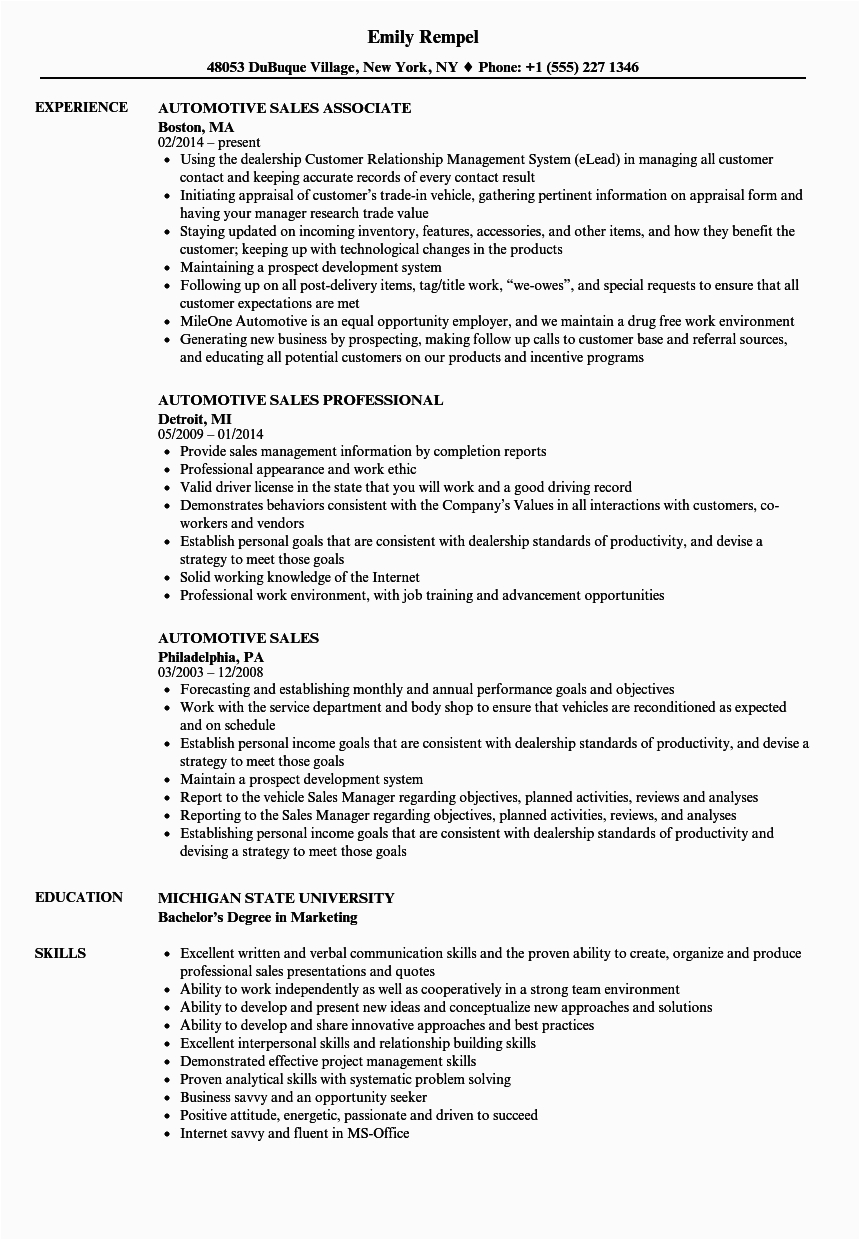 Automotive System Project Manager Resume Sample Automotive Sales Resume Samples