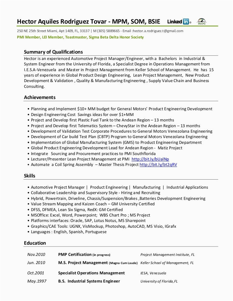 Automotive System Project Manager Resume Sample Resume Functional Automotive