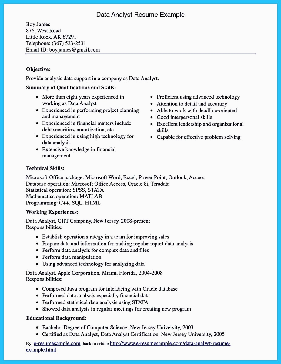 Big Data Business Analyst Sample Resumes High Quality Data Analyst Resume Sample From Professionals