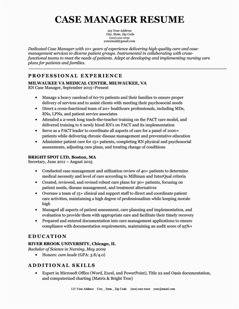 Case Manager Volunteer with Adult Resume Samples Case Manager Resume [sample & How to Write]