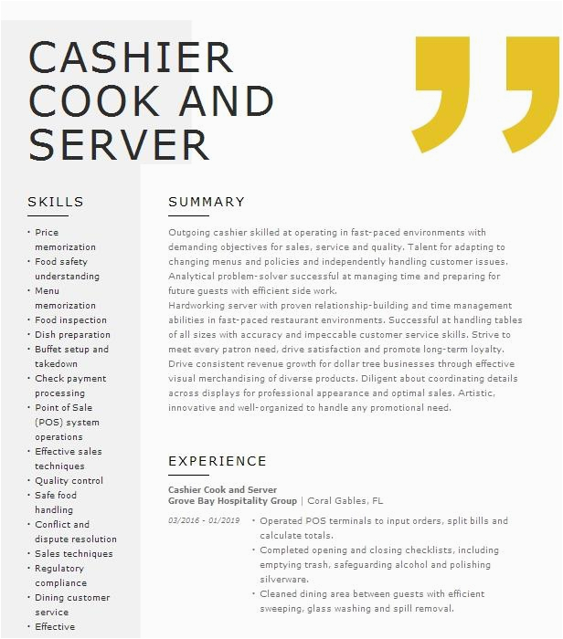 Cashier Line Cook Panera Bread Resume Sample Cook Cashier Server Resume Example Country Lanes Bowling Alley