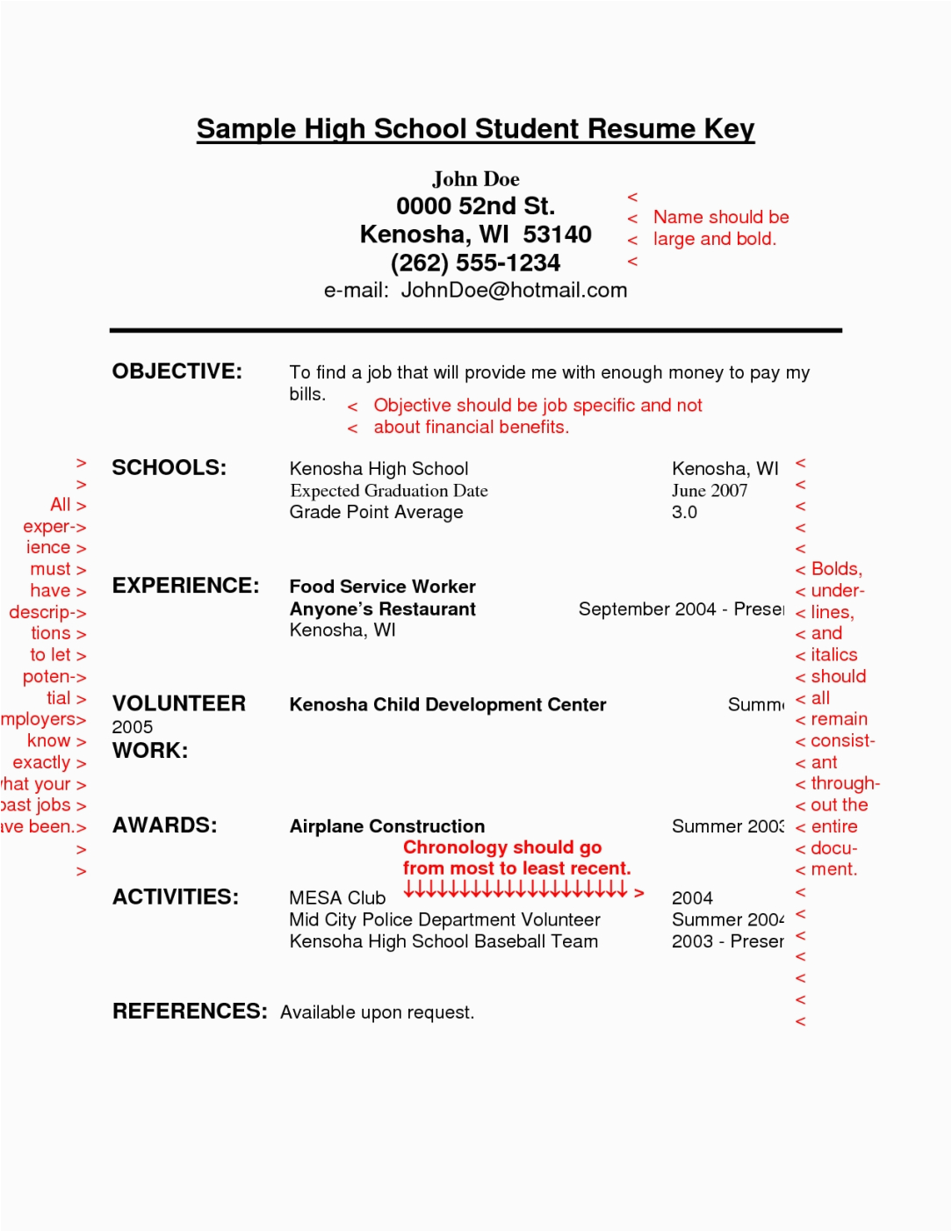 College Resume Template for High School Seniors High School Student Resume Examples