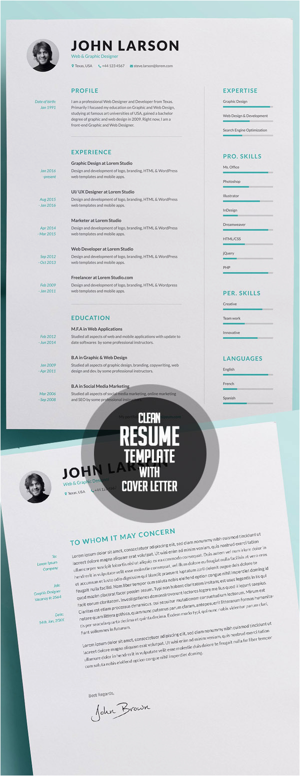 Create Your Resume Using General Templates 50 Best Resume Templates for 2018 Design