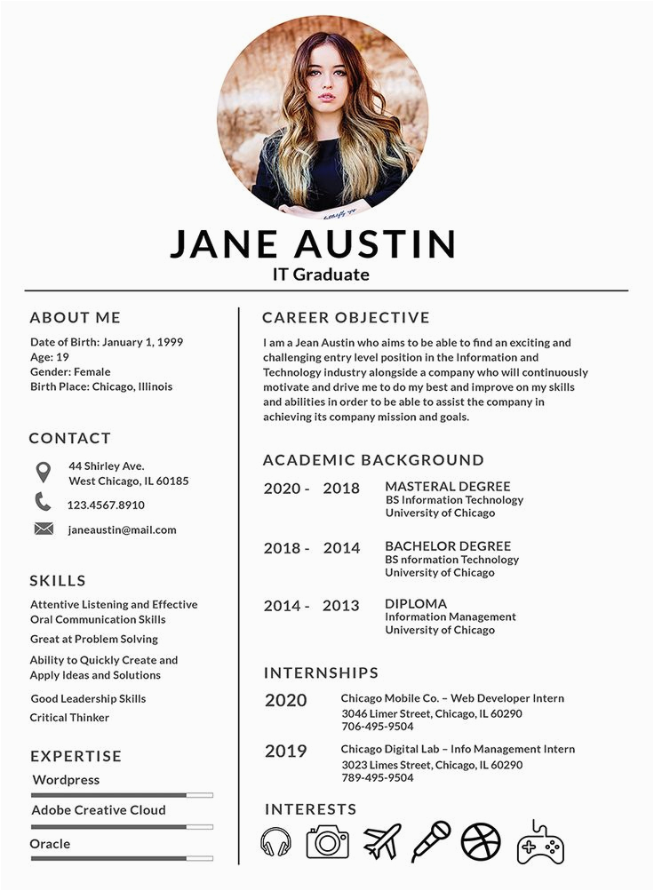 Creative Resume Templates for Freshers Free Download Basic Fresher Resume Template