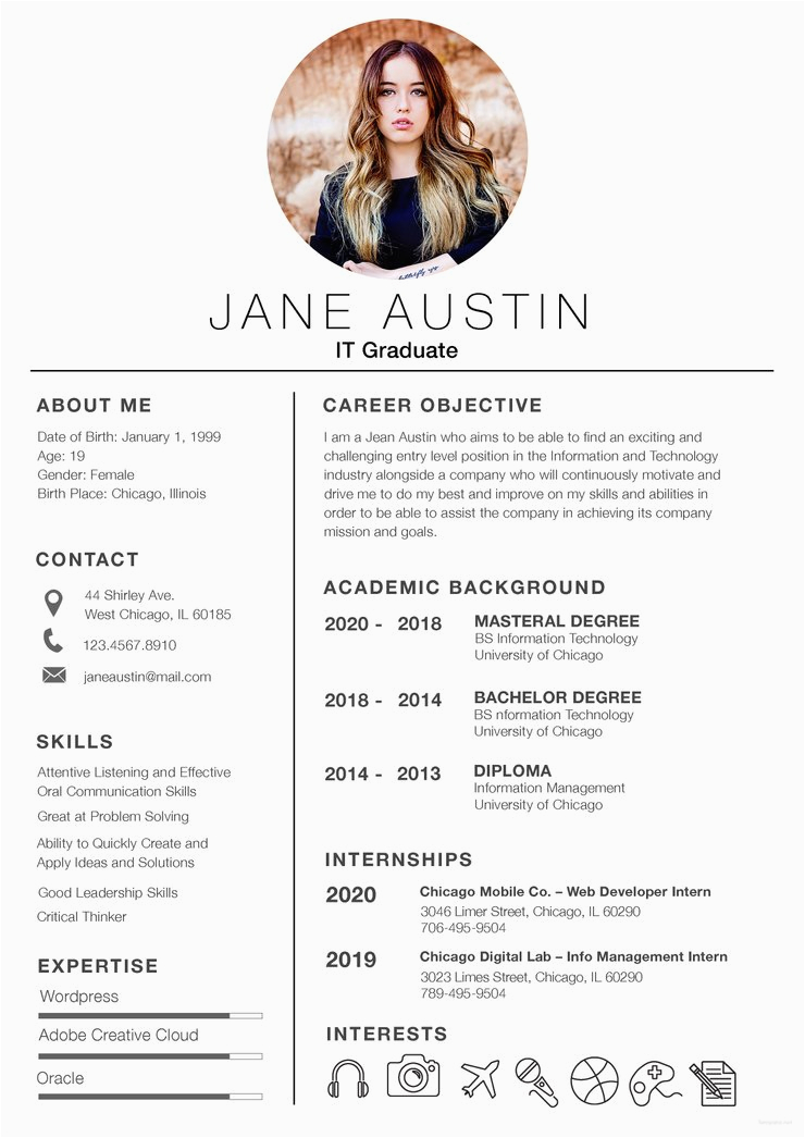 Creative Resume Templates for Freshers Free Download Free Basic Fresher Resume Cv Template In Shop Psd