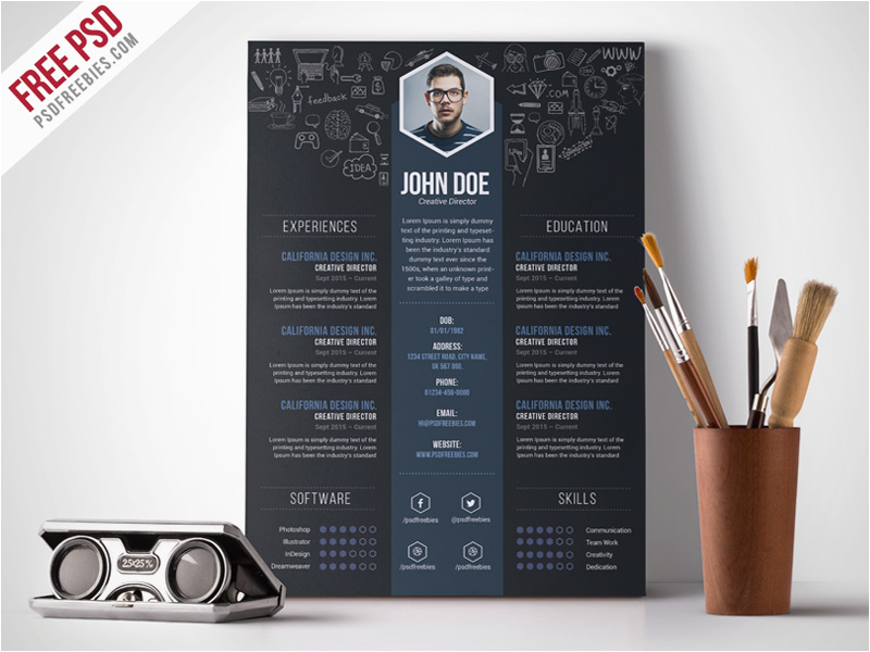 Creative Resume Templates for Graphic Designer Free Download Free Creative Designer Resume Template Psd – Psdfreebies