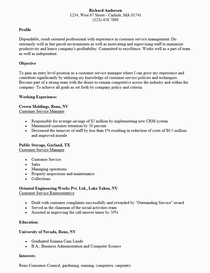 Customer Service Manager Resume Sample Templates Customer Service Manager Resume Template Resume Templates